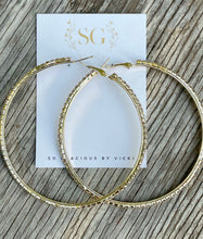 Load image into Gallery viewer, Drama Queen Gold Hoops
